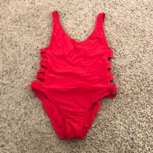 Never Worn Xhilaration Red V Neck Bathing Suit